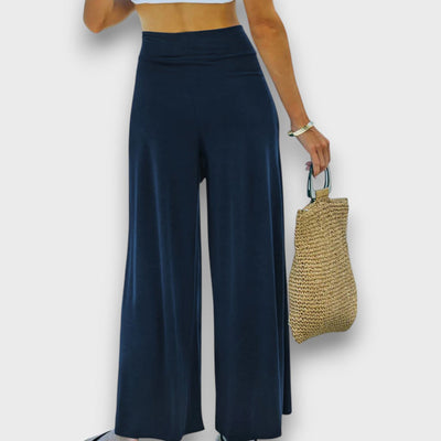 Narella – Pantalon d'été effet croisé avec ceinture à nouer