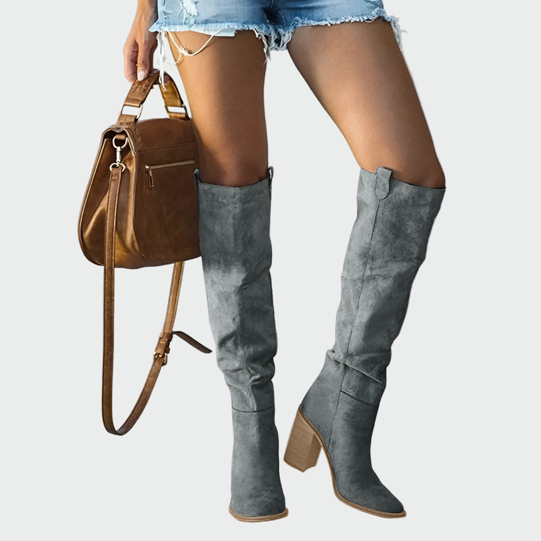 Bottes orthopédiques en cuir jusqu'aux genoux