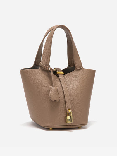 Glaiza | Élégant sac seau à fermoir doré