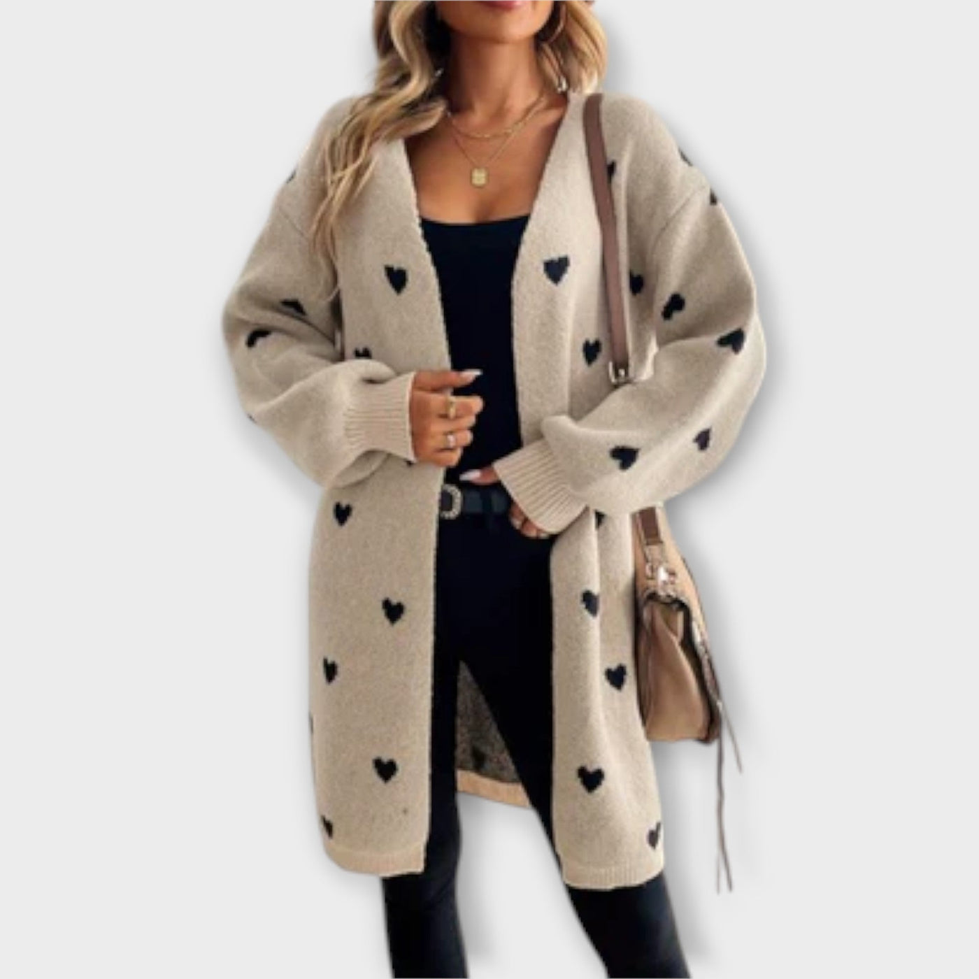 Julia - Cardigan à motif cœur