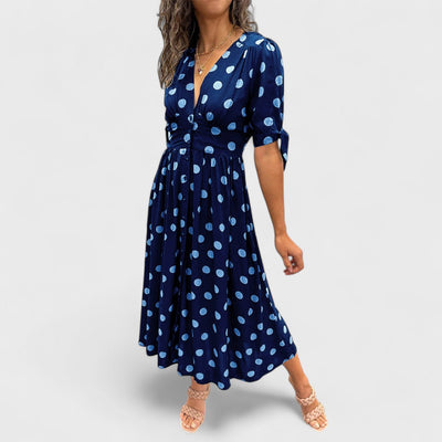 Monique - Robe élégante à pois