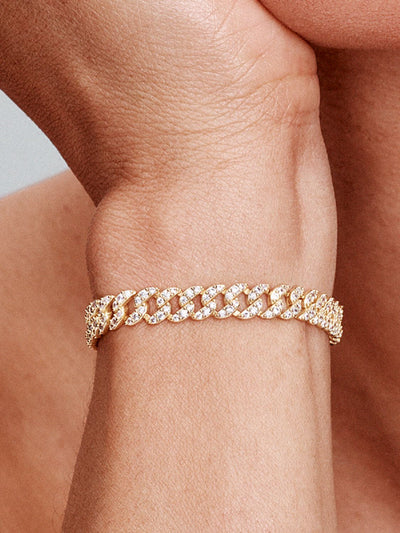 Shannelise | Bracelet cubain en or rose 18 carats
