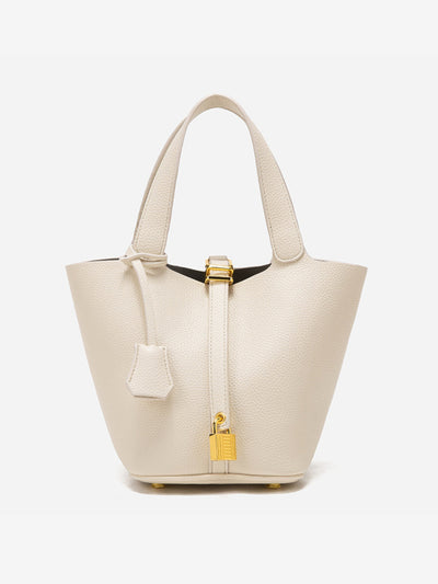 Glaiza | Élégant sac seau à fermoir doré