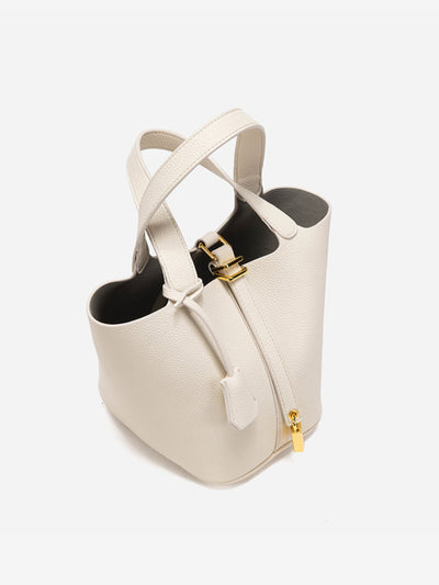Glaiza | Élégant sac seau à fermoir doré