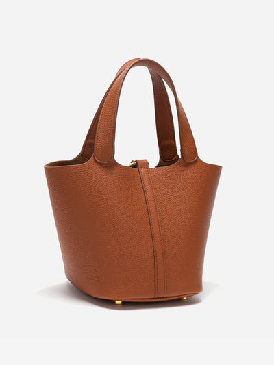 Glaiza | Élégant sac seau à fermoir doré