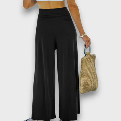 Narella – Pantalon d'été effet croisé avec ceinture à nouer