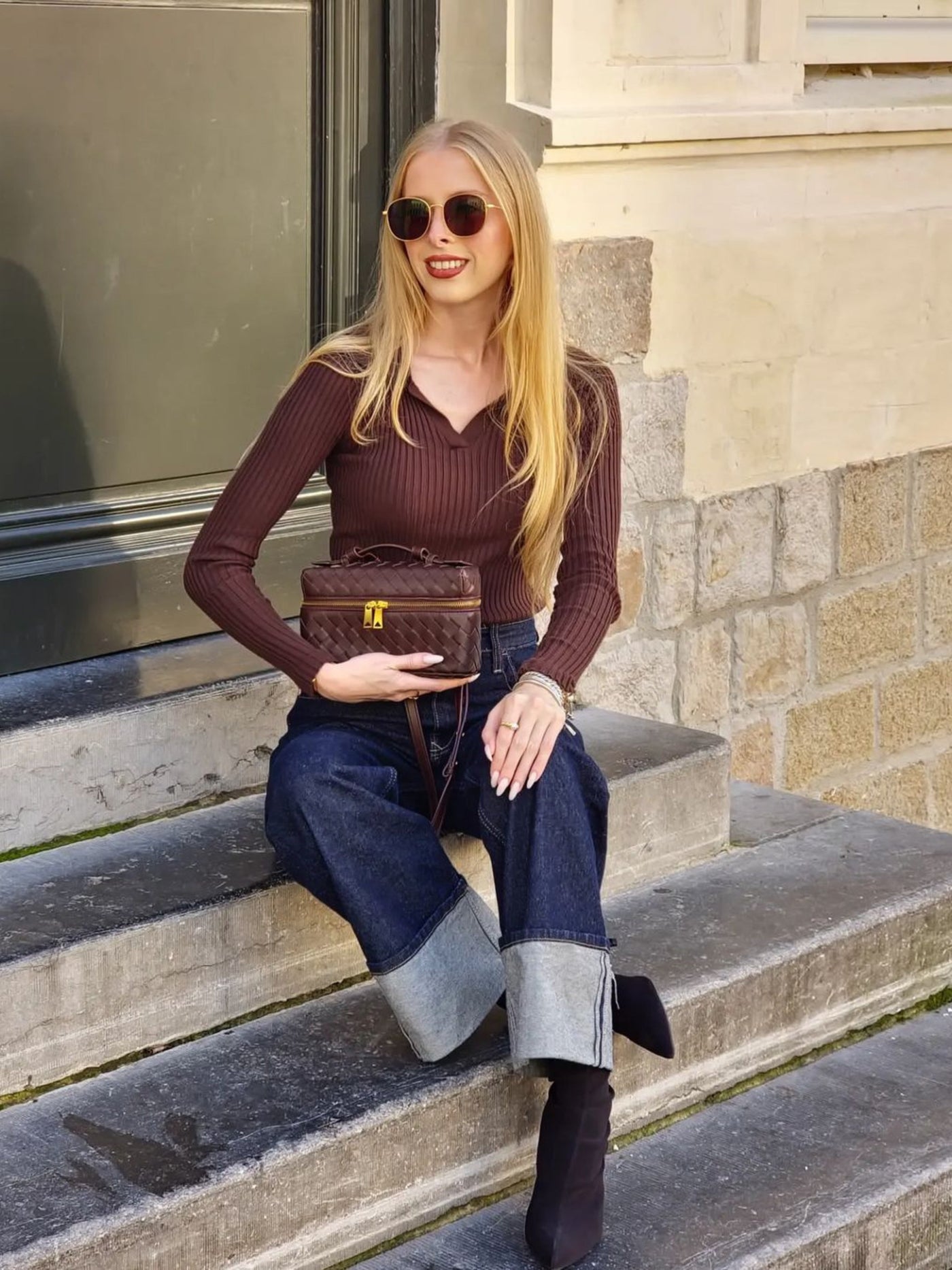 Juliette | Sac tissé structuré brillant