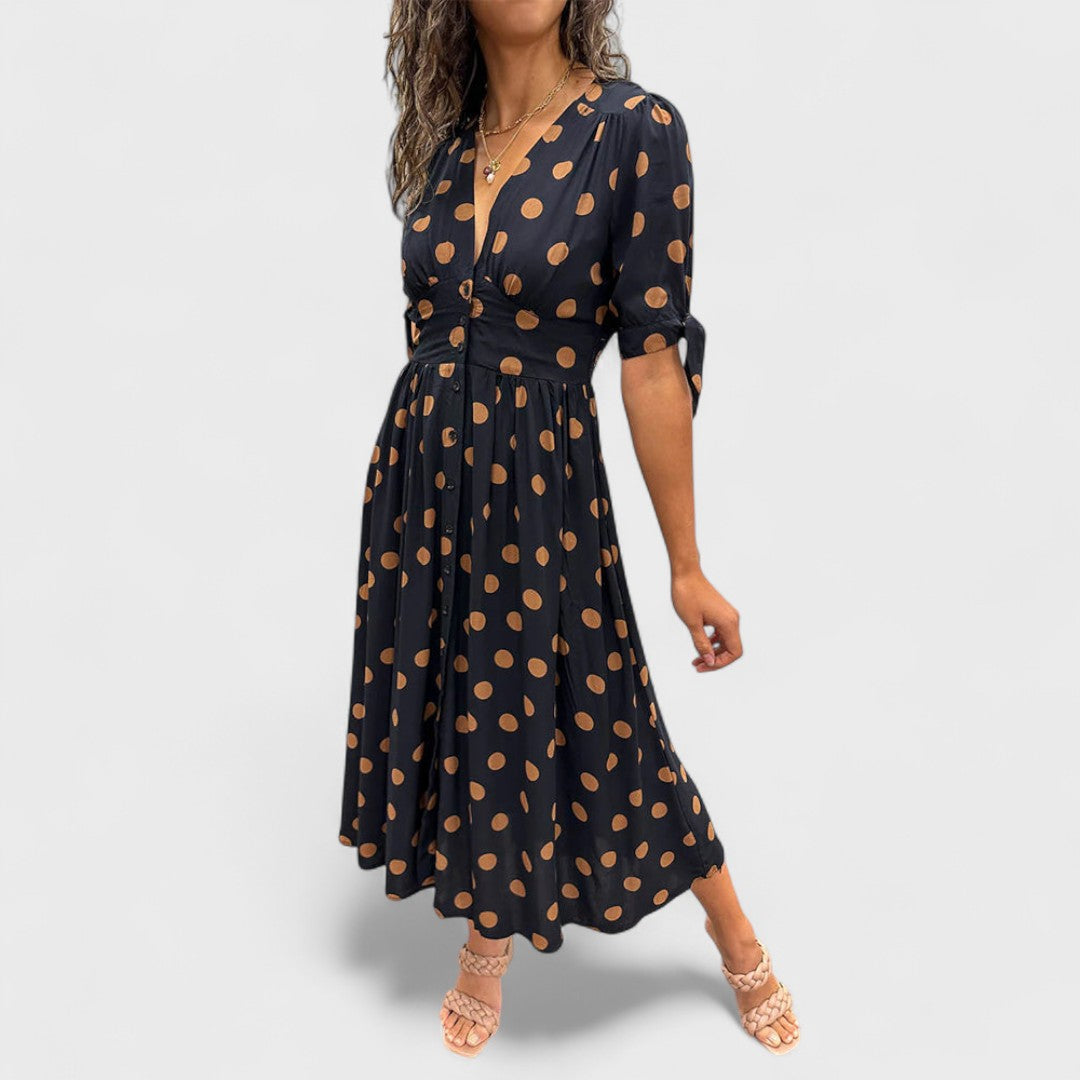 Monique - Robe élégante à pois