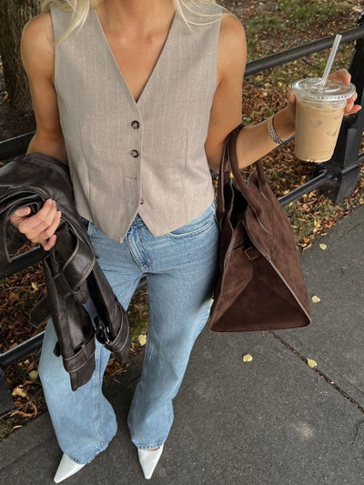 Luisa | Sac de tous les jours minimaliste en cuir suédé