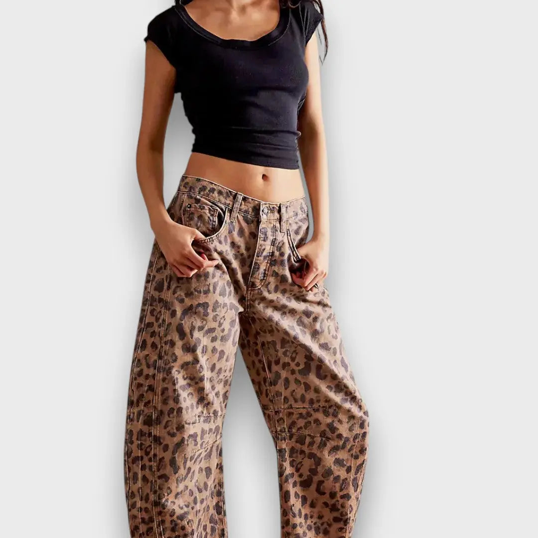 Edith – Pantalon à imprimé animal