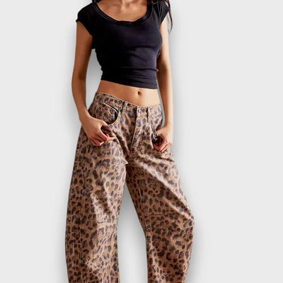 Edith – Pantalon à imprimé animal