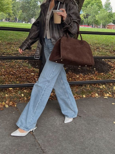 Luisa | Sac de tous les jours minimaliste en cuir suédé
