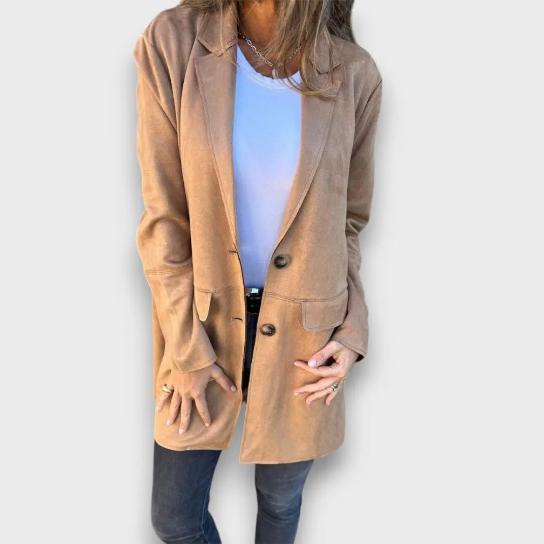Eloise – Blazer-cardigan camel doux