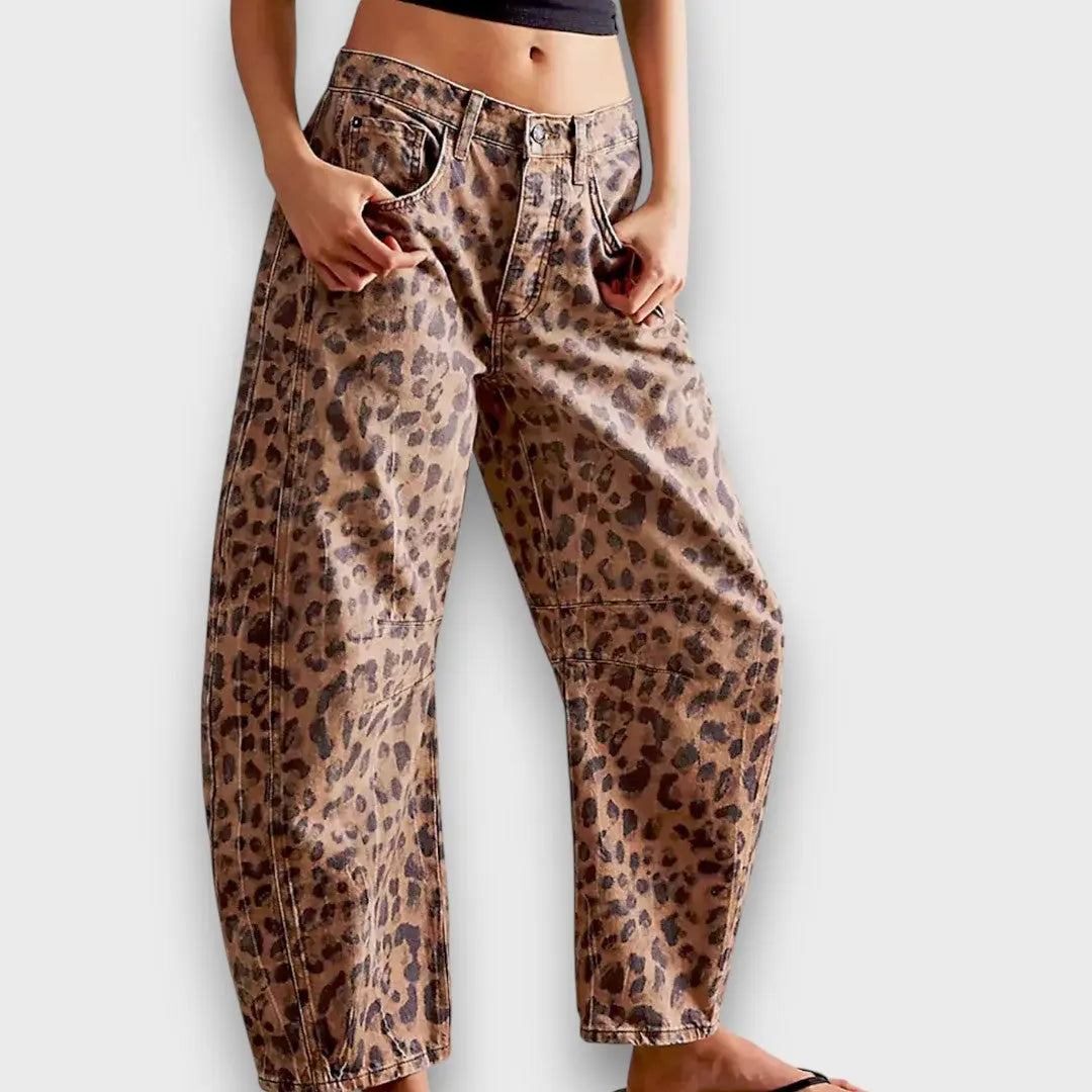Edith – Pantalon à imprimé animal
