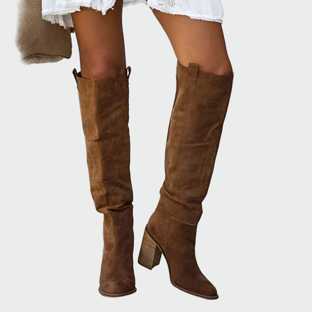 Bottes orthopédiques en cuir jusqu'aux genoux