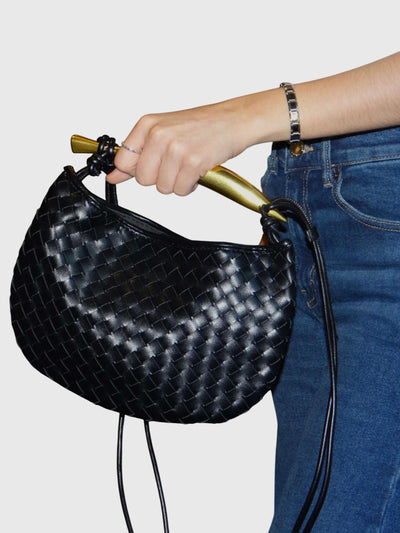 Blanc | Sac tissé structuré de luxe