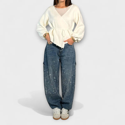 Fable - Jean style charpentier en denim ballon