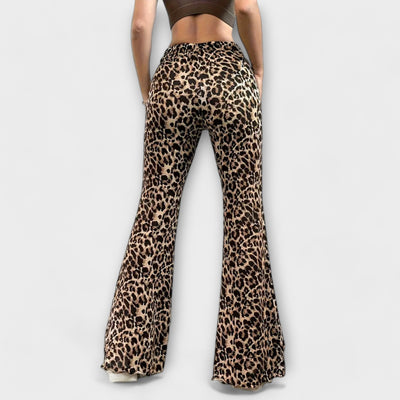 Pantalon bootcut léopard
