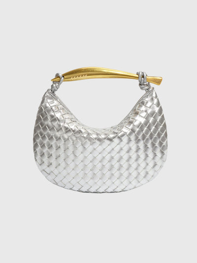 Blanc | Sac tissé structuré de luxe