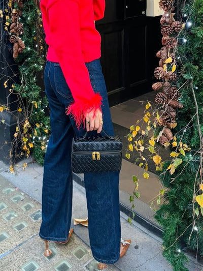 Juliette | Sac tissé structuré brillant