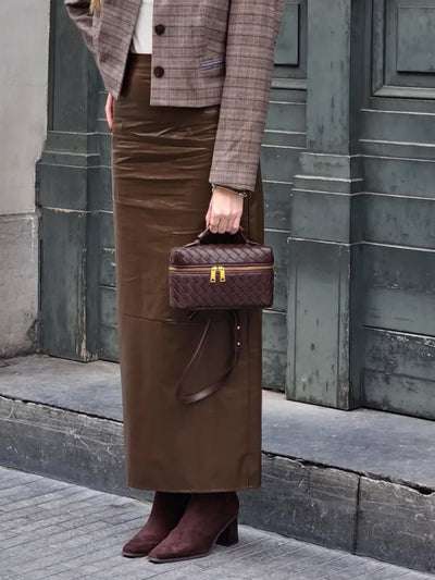 Juliette | Sac tissé structuré brillant