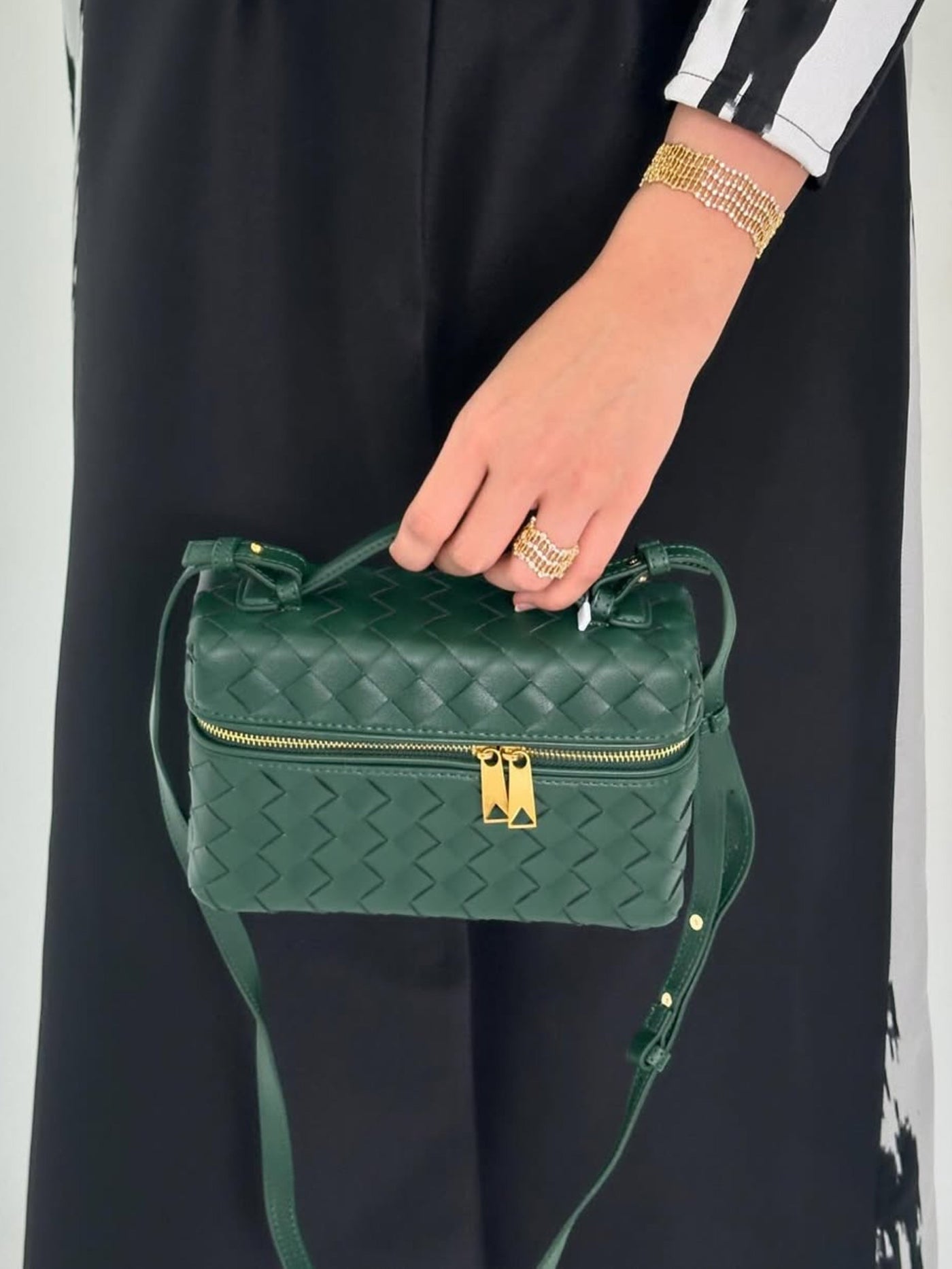 Juliette | Sac tissé structuré brillant