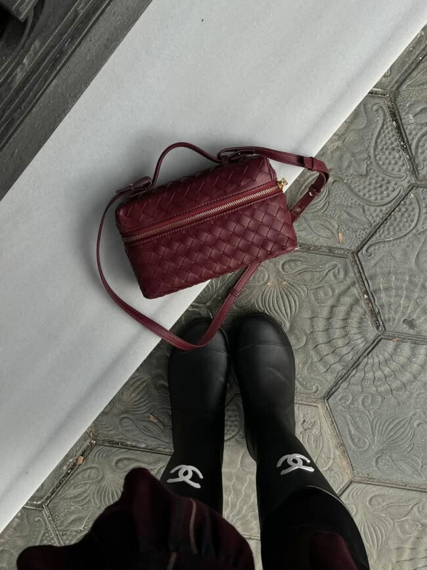 Juliette | Sac tissé structuré brillant