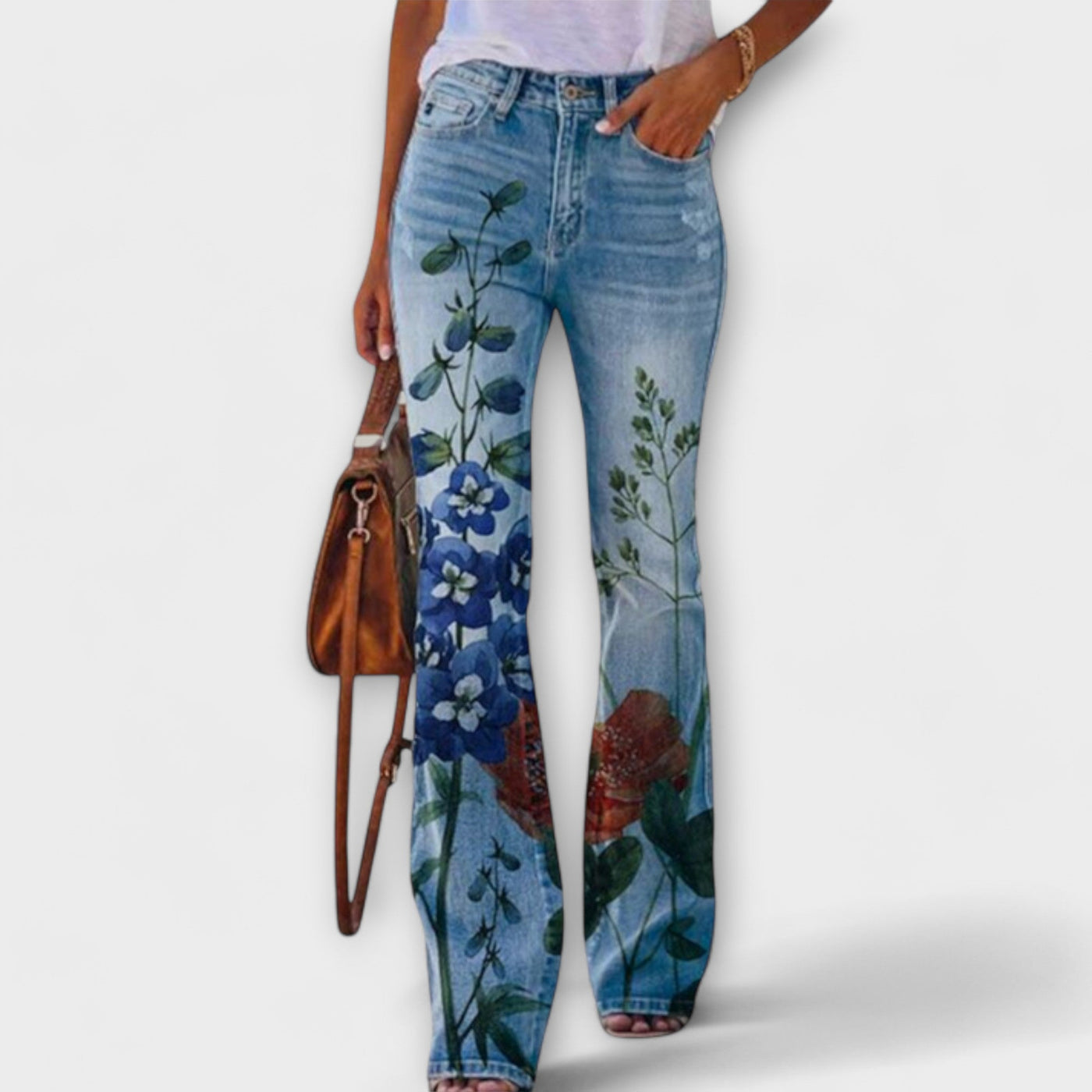 Pantalon à fleurs
