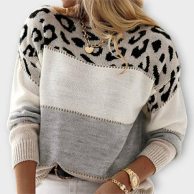 Cheyenne - Pull décontracté à motif léopard