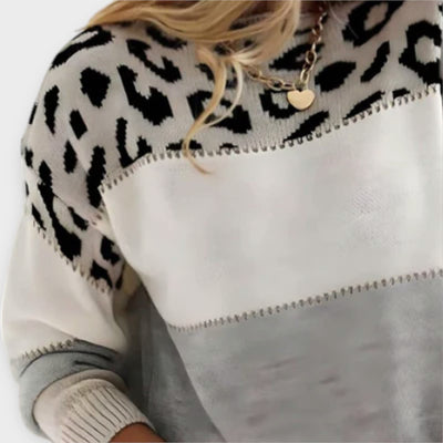 Cheyenne - Pull décontracté à motif léopard