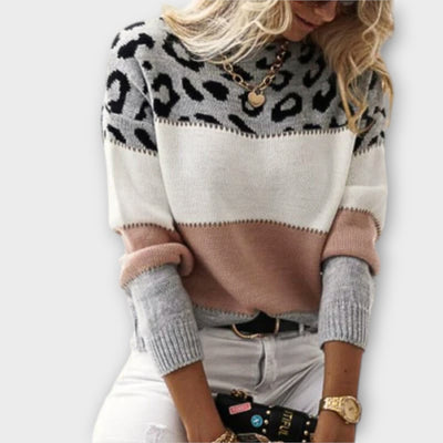 Cheyenne - Pull décontracté à motif léopard