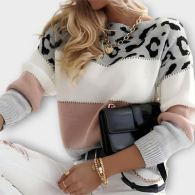 Cheyenne - Pull décontracté à motif léopard