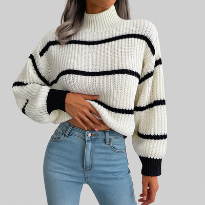 Sarah - Pull col roulé couture