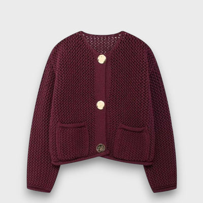 Jessa – Cardigan bordeaux