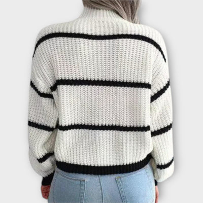 Chavala - Pull col roulé rayé