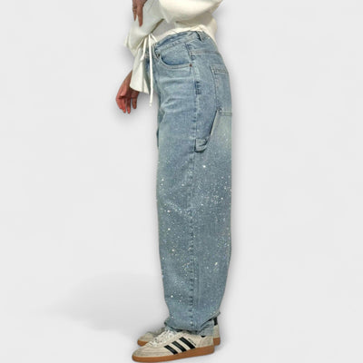 Fable - Jean style charpentier en denim ballon