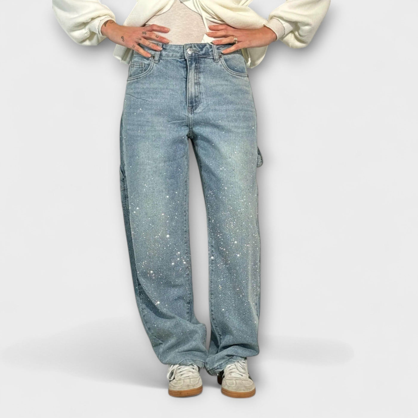 Fable - Jean style charpentier en denim ballon