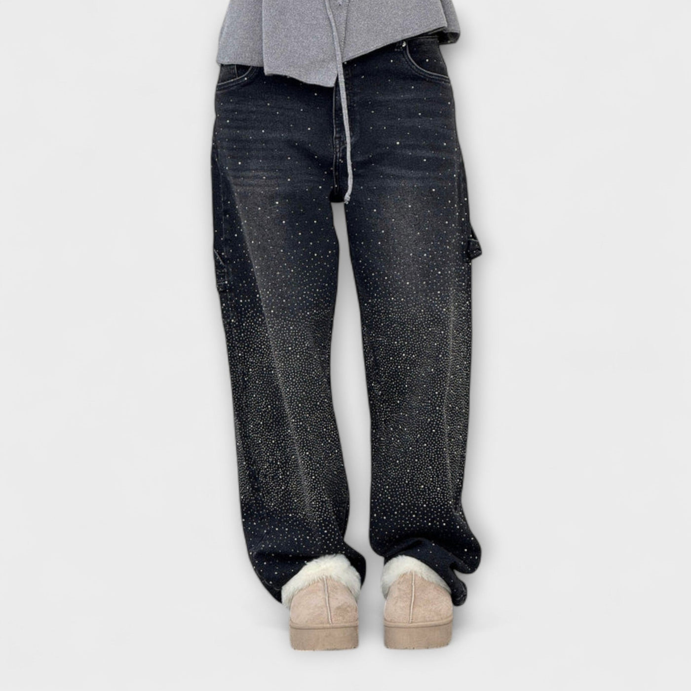 Fable - Jean style charpentier en denim ballon