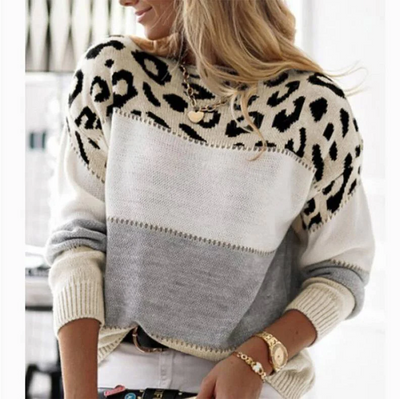 Cheyenne - Pull décontracté à motif léopard