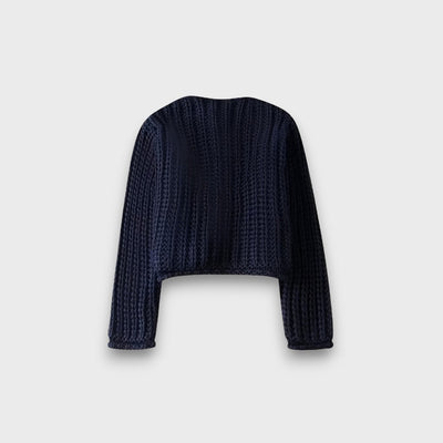 Moretta – Cardigan court en grosse maille
