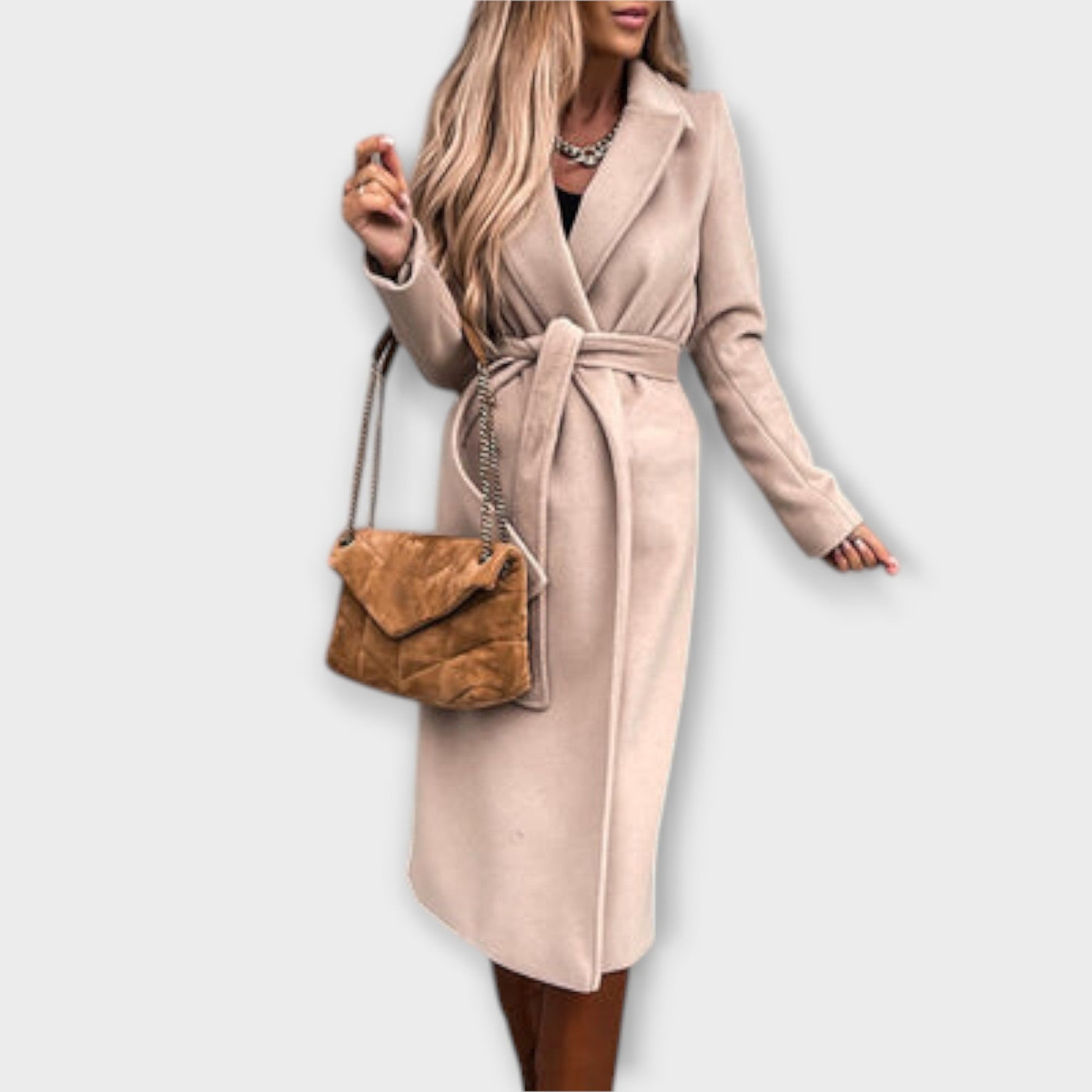 Eliza - Manteau long élégant avec nœuds