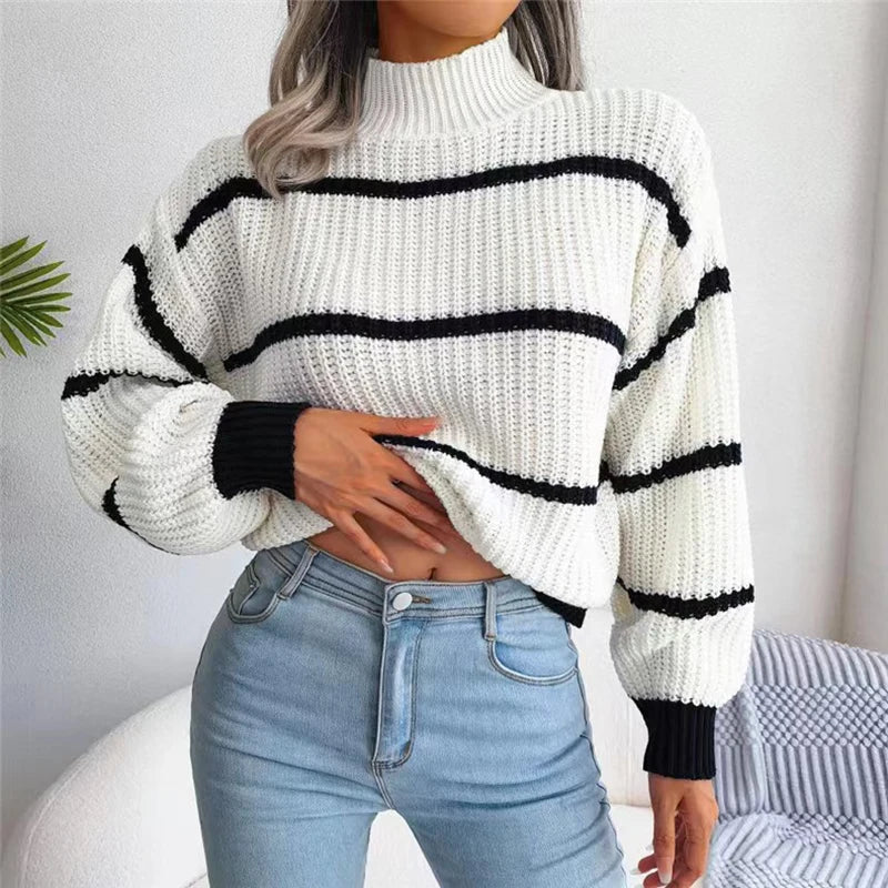Sarah - Pull col roulé couture
