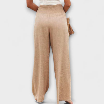 Thearya - Pantalon large décontracté en lin