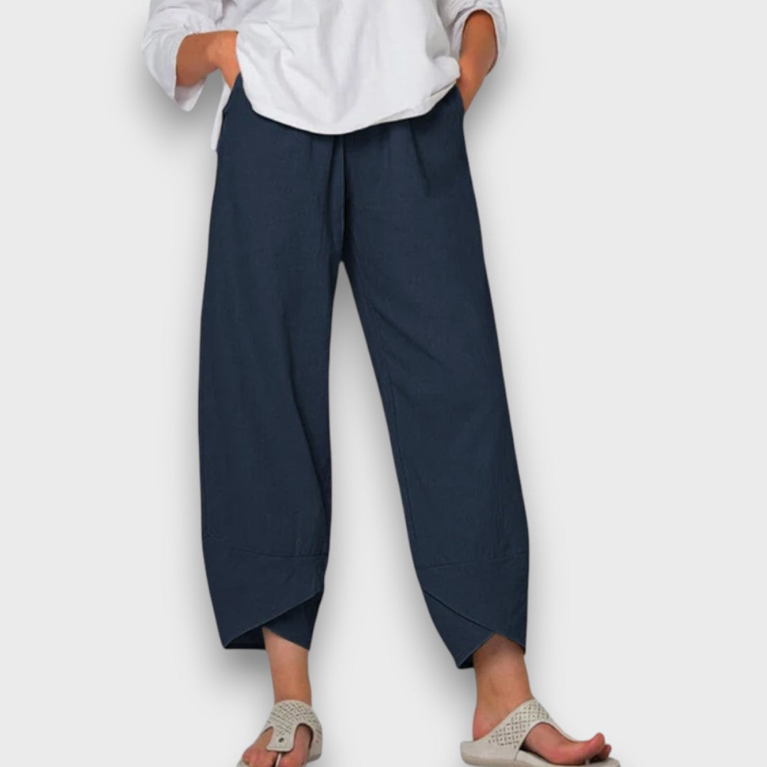 Neve – Pantalon d'été léger avec un ourlet moderne