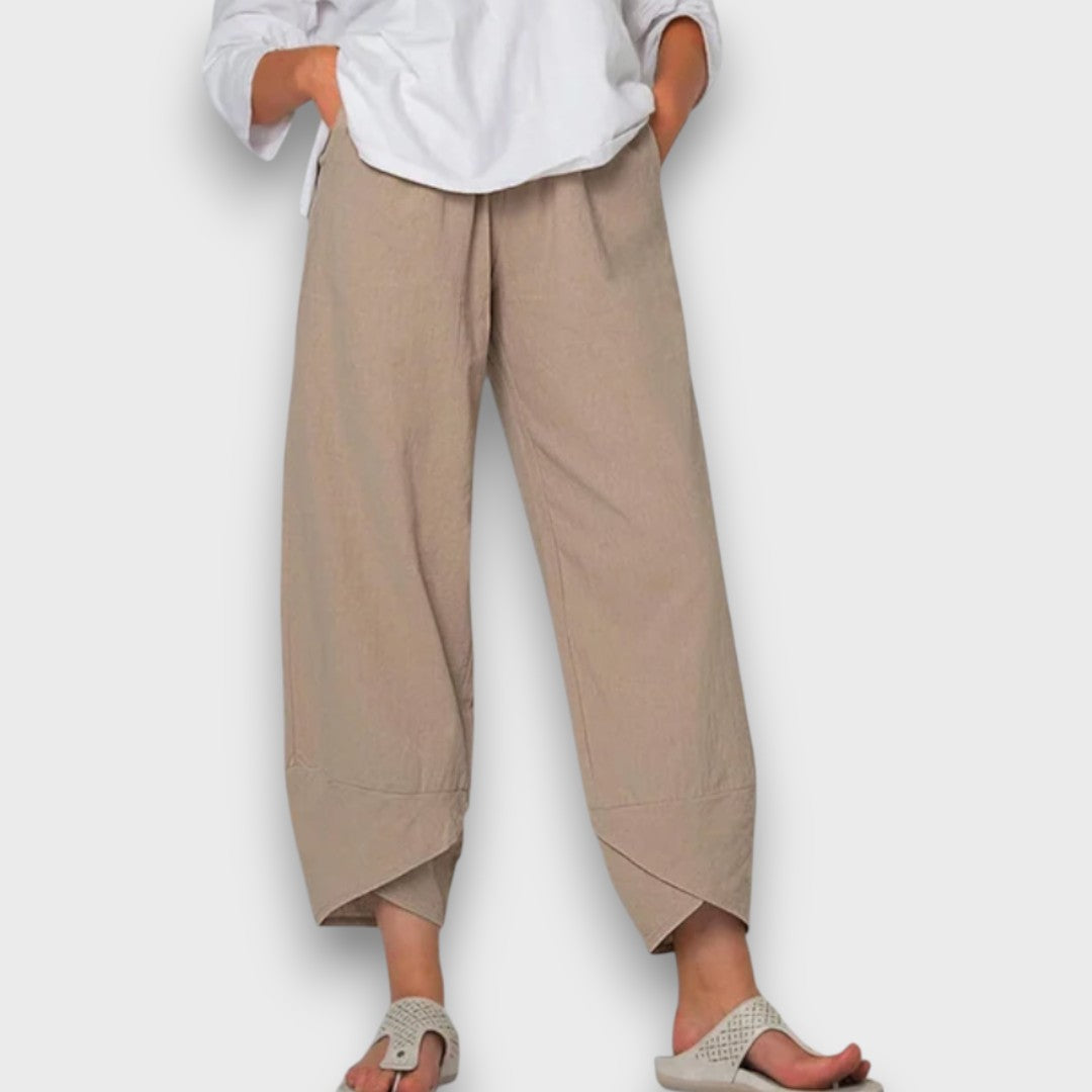 Neve – Pantalon d'été léger avec un ourlet moderne