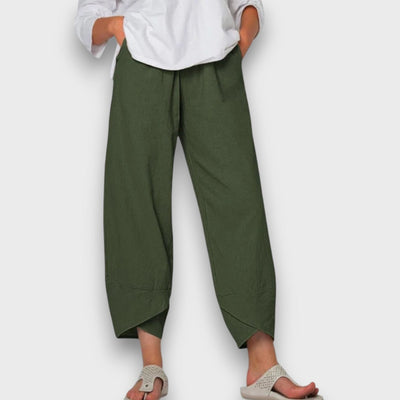Neve – Pantalon d'été léger avec un ourlet moderne