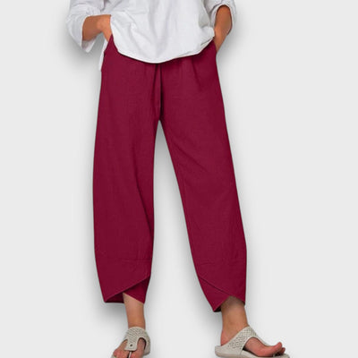 Neve – Pantalon d'été léger avec un ourlet moderne