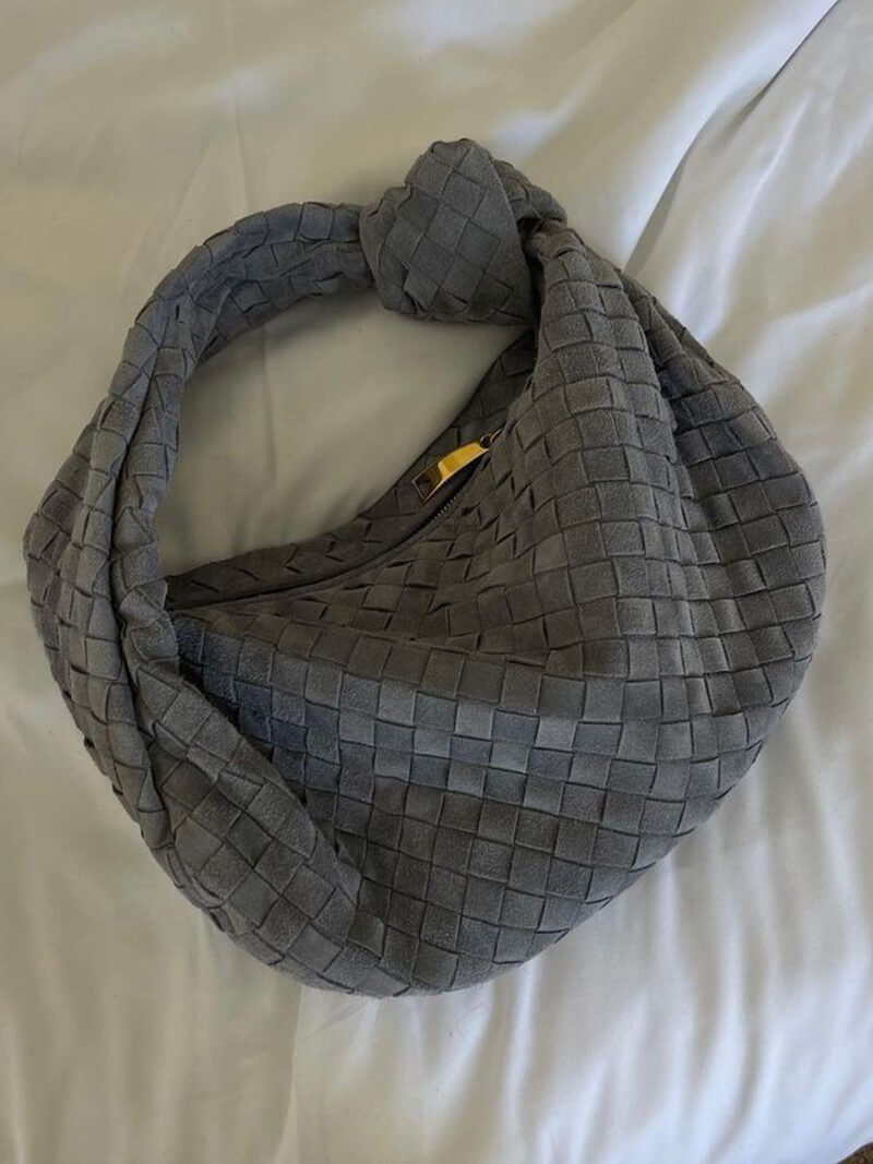 Sac tressé en daim moyen