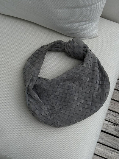Sac tressé en daim moyen
