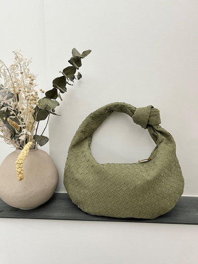 Sac tressé en daim moyen